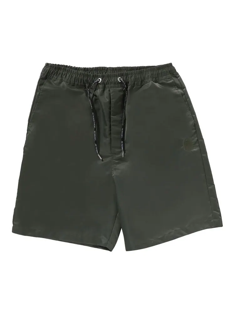 Шорты BAPE Ape Head Nylon Twill Relaxed Fit Shorts — изображение 1 из 2, оливковый