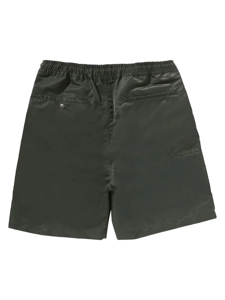 Шорты BAPE Ape Head Nylon Twill Relaxed Fit Shorts — изображение 2 из 2, оливковый