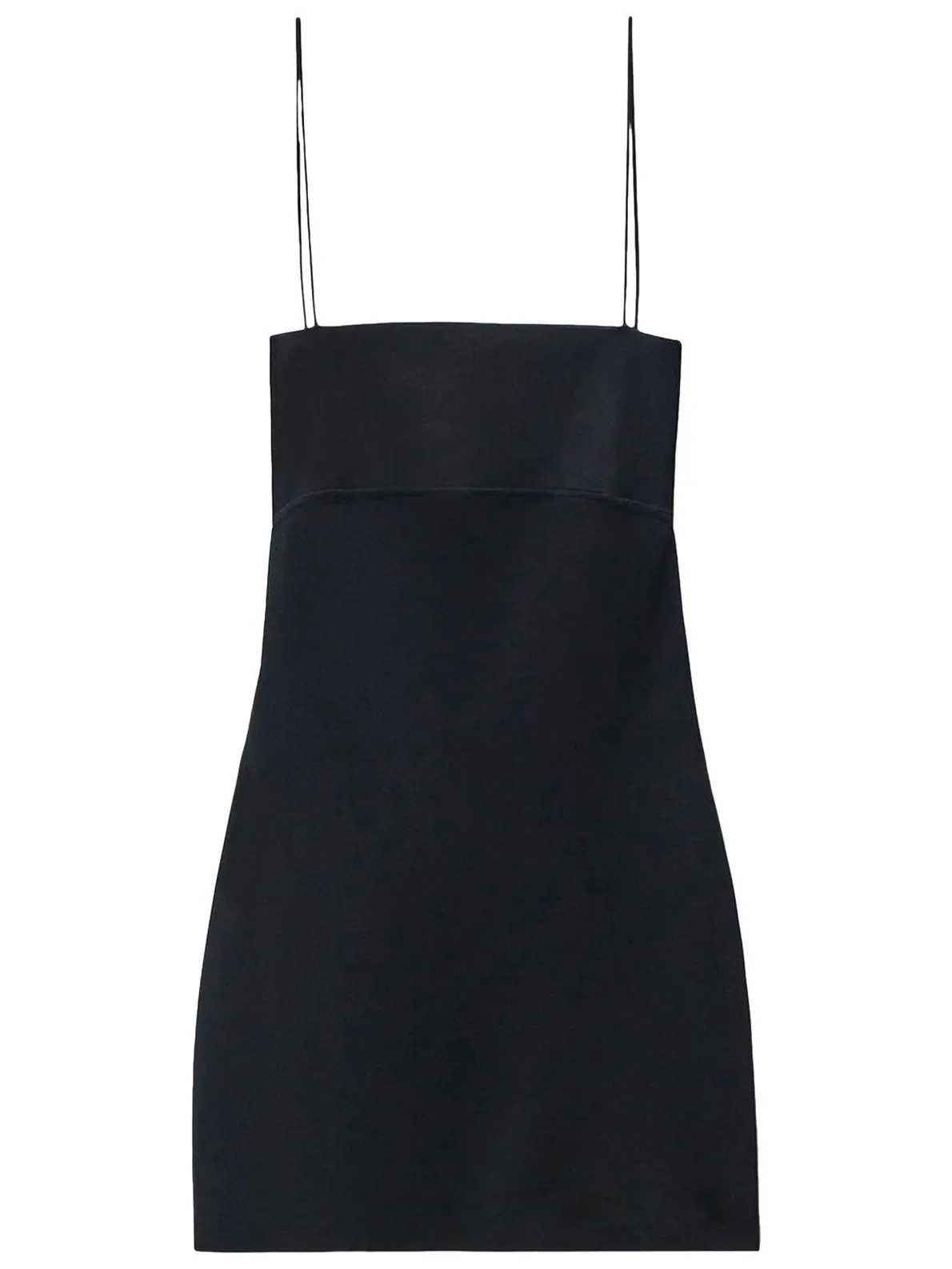 Платье-комбинация Alexander Wang Cami Band Mini Slip Dress W/ Logo Jacquard — черный