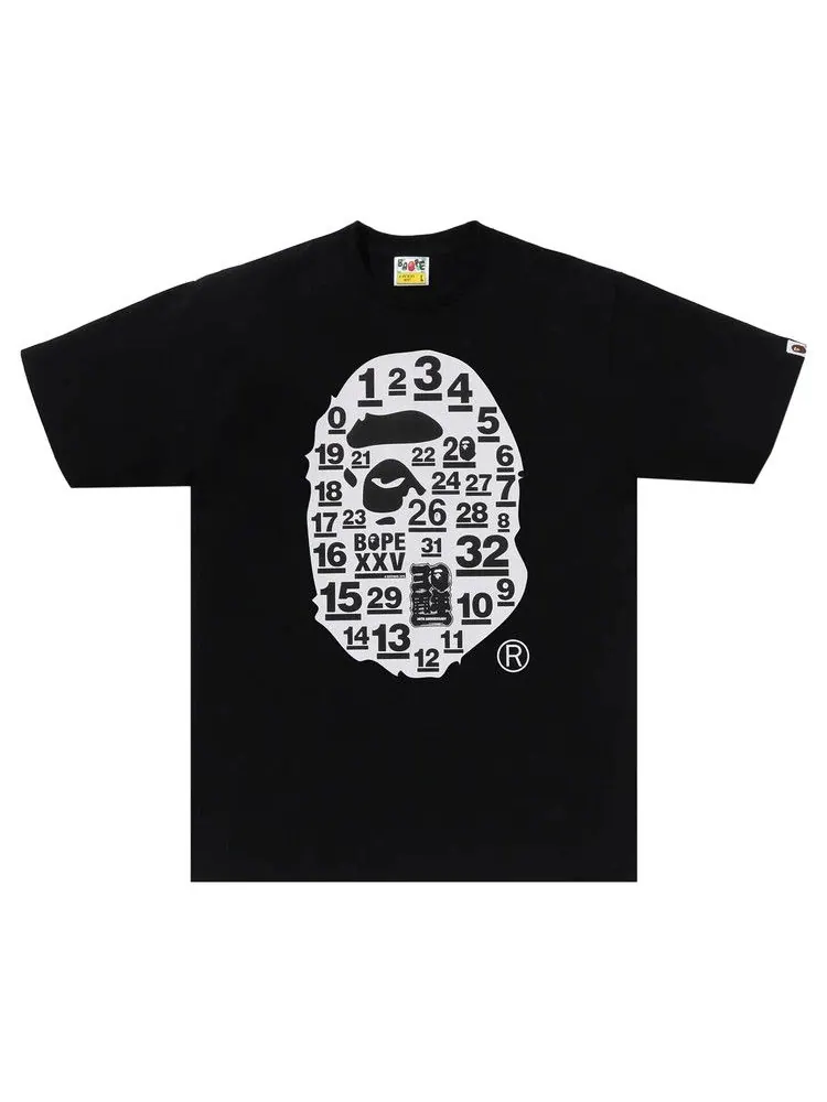 Футболка BAPE A Bathing Ape 32nd Anniversary Big Ape Head Tee — изображение 1 из 1, черный