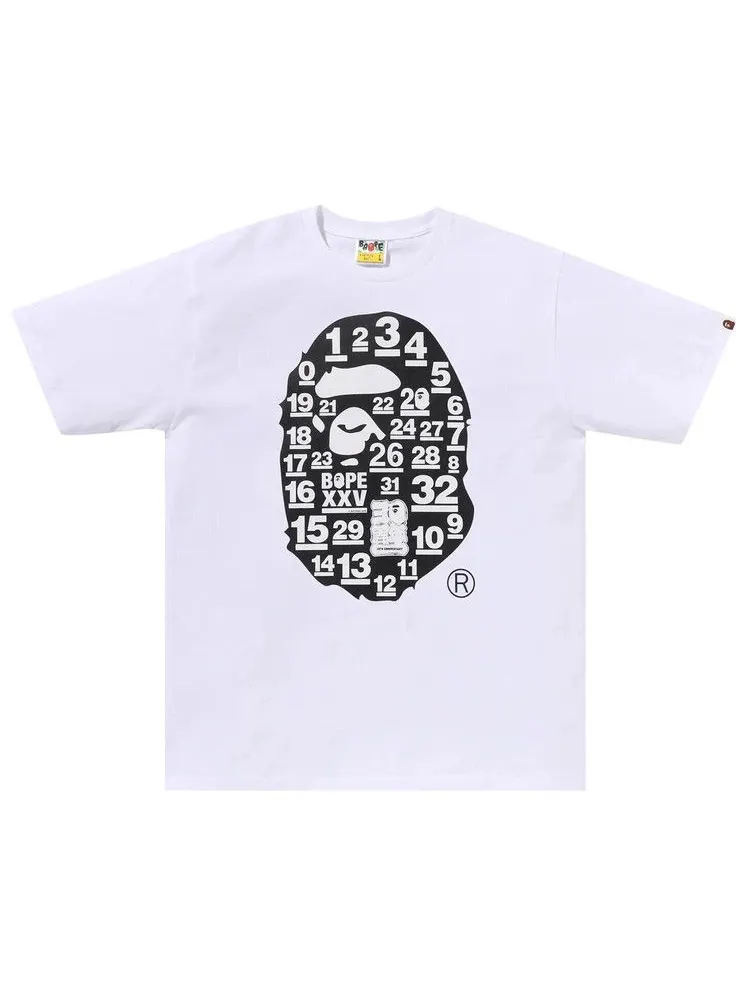 Футболка BAPE A Bathing Ape 32nd Anniversary Big Ape Head Tee — изображение 1 из 1, белый