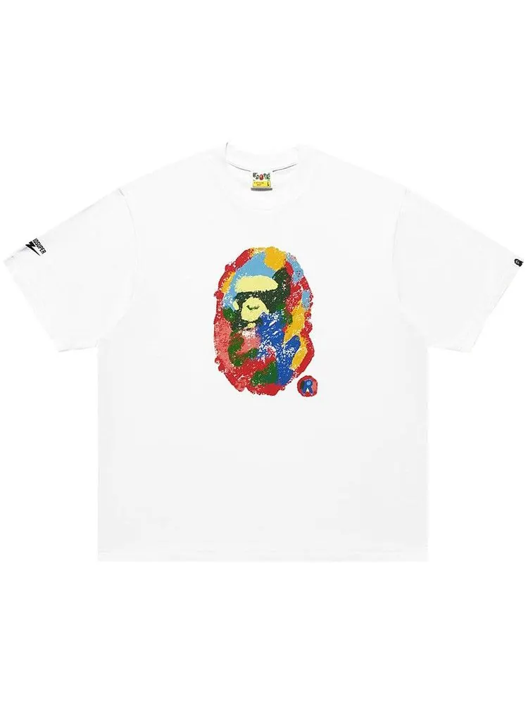Футболка BAPE x KidSuper Painting Ape Head Tee — изображение 1 из 1, белый
