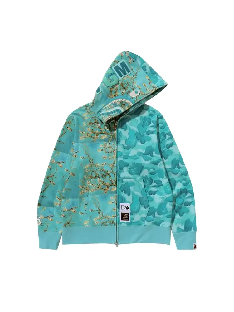 Худи на молнии BAPE x Van Gogh Museum — изображение 1 из 2, синий
