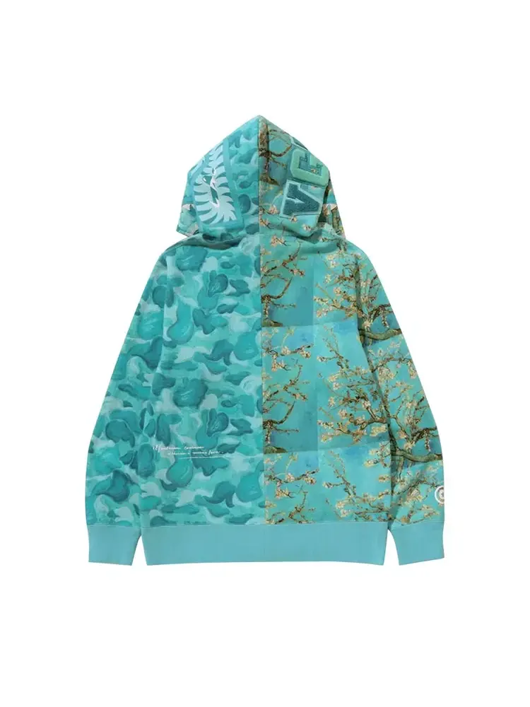 Худи на молнии BAPE x Van Gogh Museum — изображение 2 из 2, синий