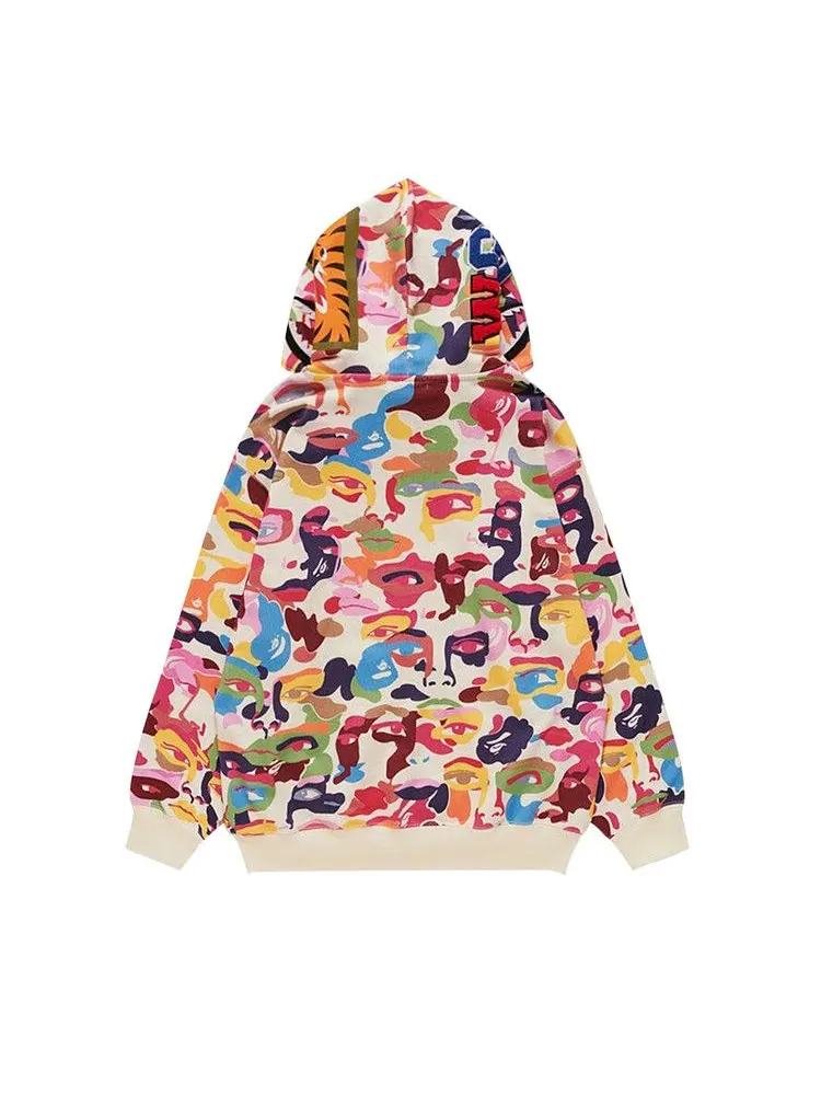 Худи BAPE x KidSuper Camo Shark Full Zip Hoodie — изображение 2 из 2, мульти