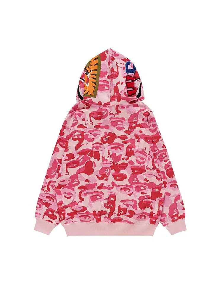 Худи BAPE x KidSuper Camo Shark Full Zip Hoodie — изображение 2 из 2, розовый
