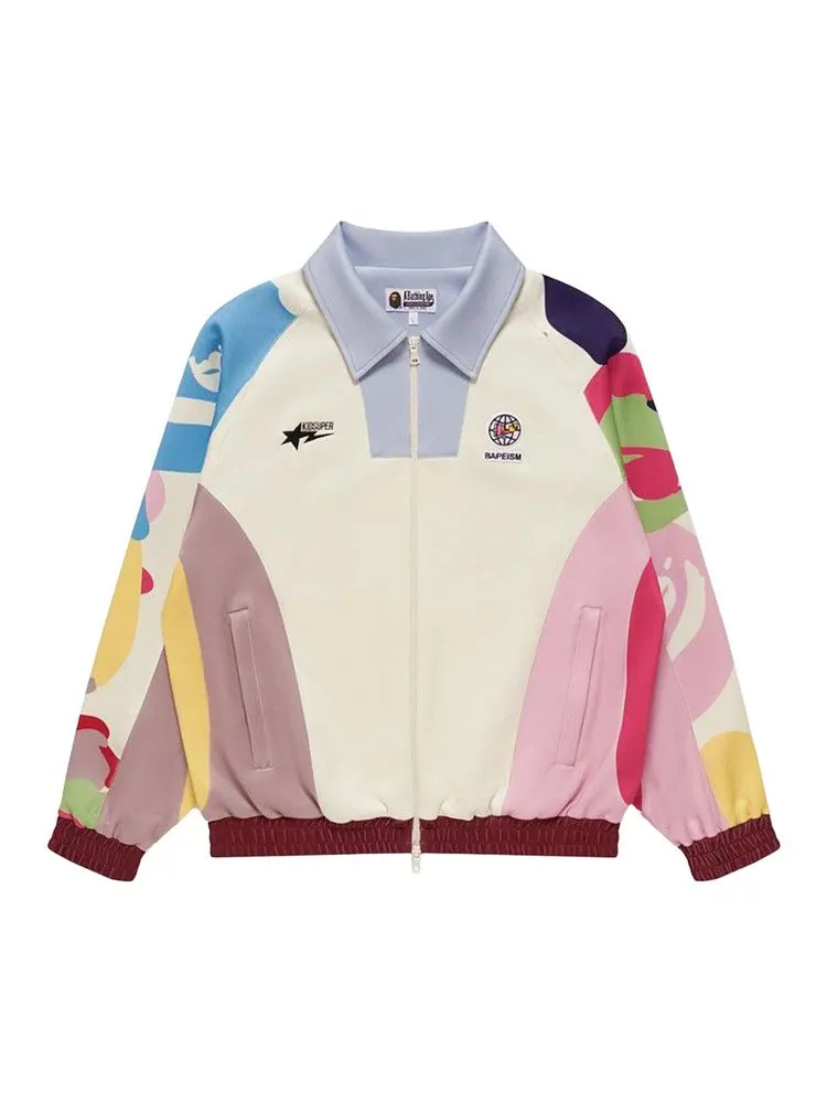 Спортивная куртка BAPE x KidSuper Patchwork Track Jacket — изображение 1 из 2, мульти