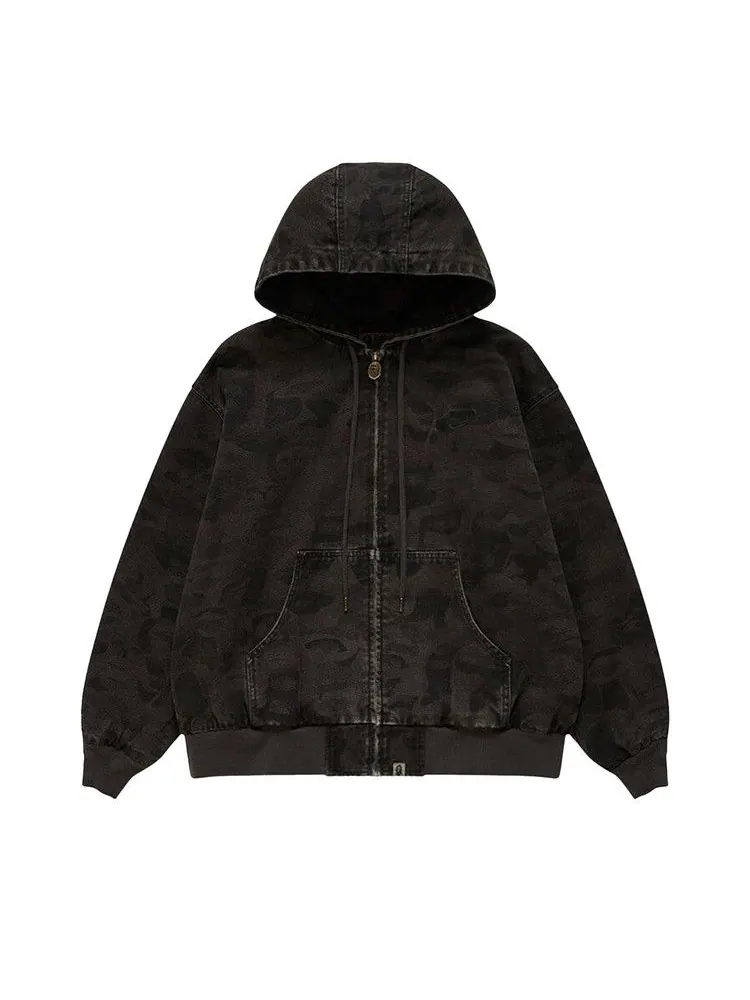 Куртка BAPE x KidSuper Solid Camo Jacquard Jacket — изображение 1 из 2, черный