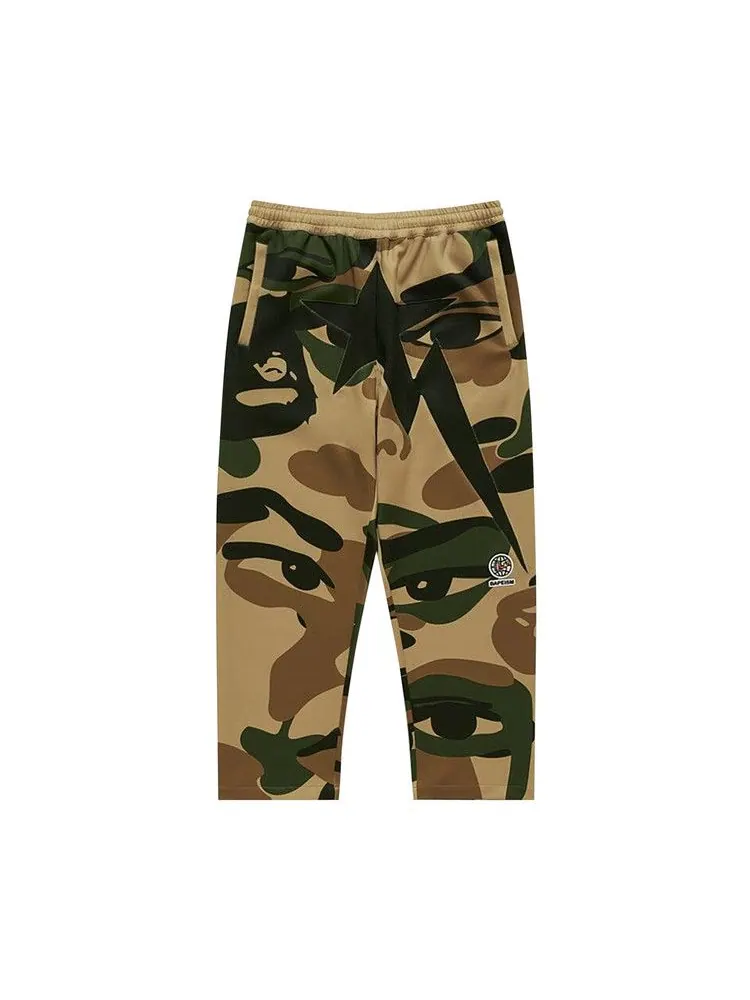 Спортивные брюки BAPE x KidSuper Patchwork Trackpants 'Green' — изображение 1 из 2, зеленый
