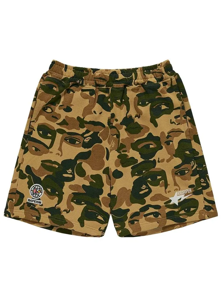Шорты BAPE x KidSuper Camo Sweat Shorts — изображение 1 из 2, зеленый