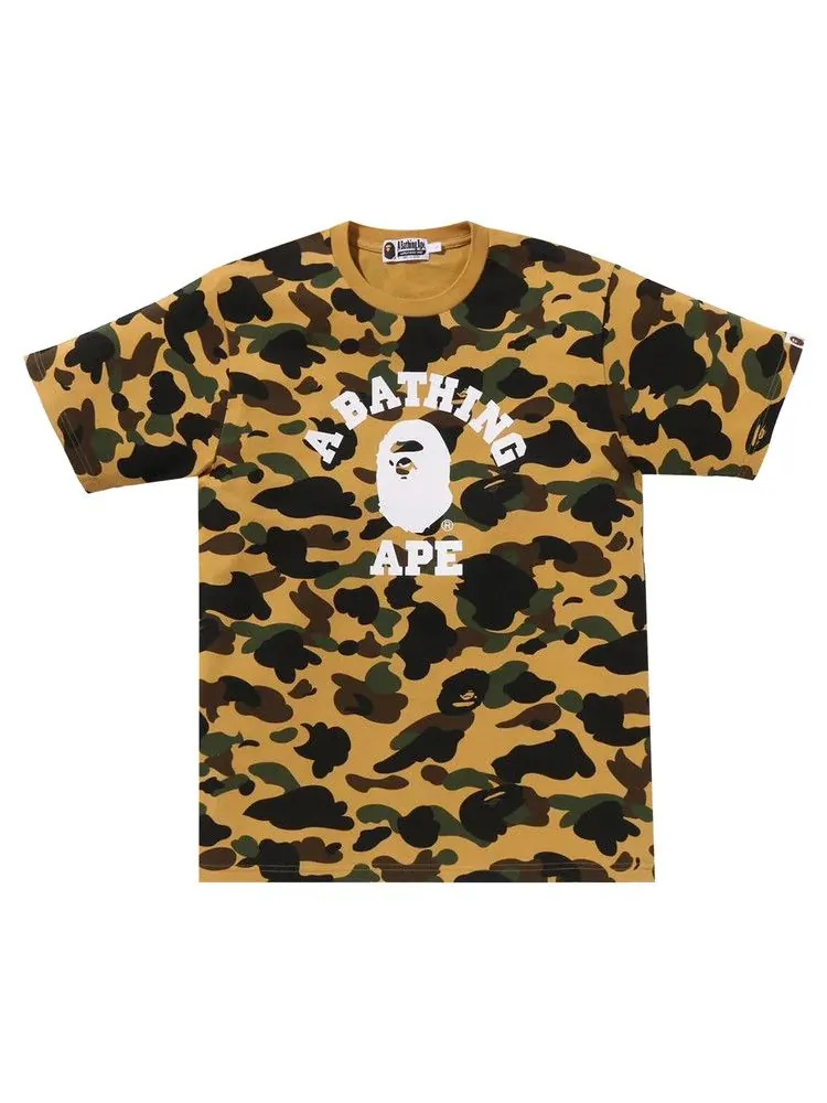 Футболка BAPE 1st Camo College Tee 'Yellow' — изображение 1 из 1, желтый