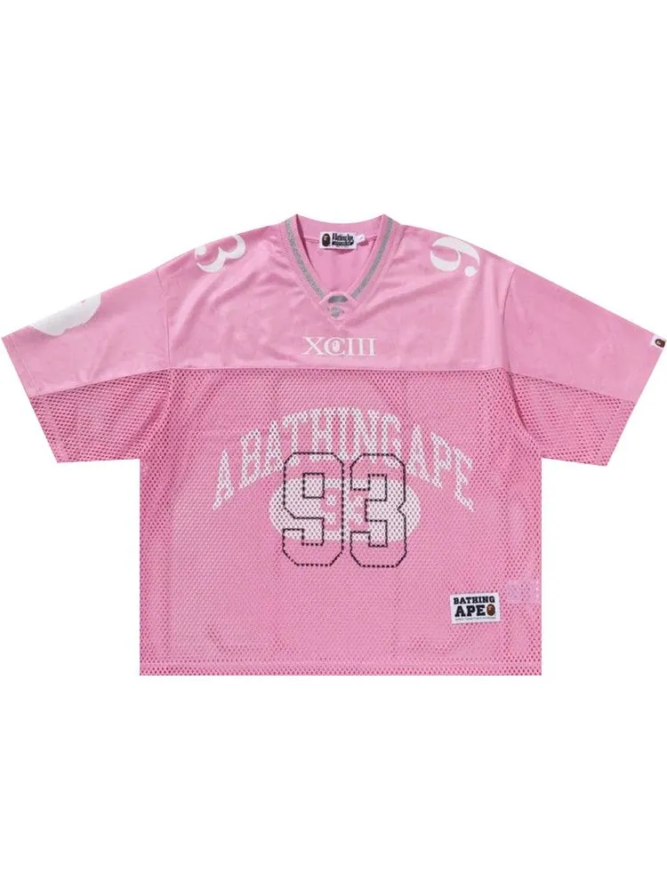 Джерси BAPE Line Camo Multi Logo Relaxed Fit Football Jersey — изображение 1 из 1, розовый