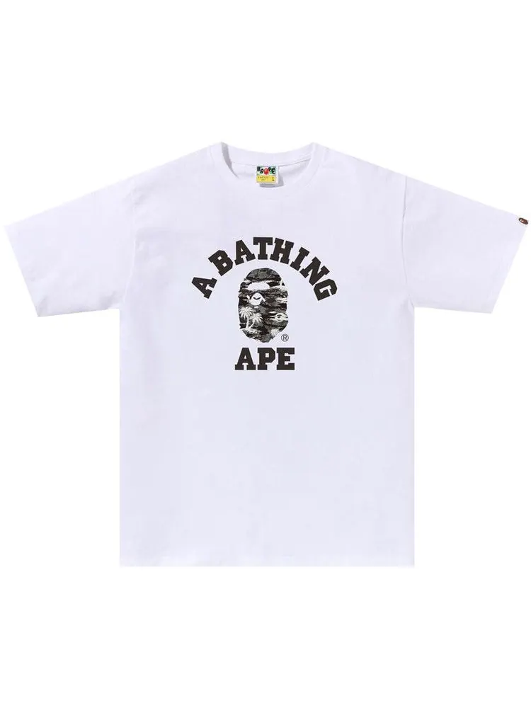 Футболка BAPE Palm Tree Camo College Tee — изображение 1 из 2, белый/черный