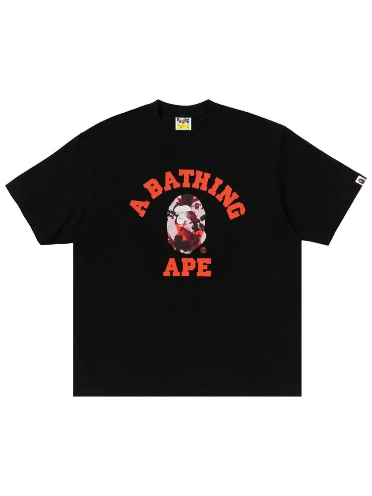 Футболка BAPE Map Camo College Relaxed Fit Tee — изображение 1 из 1, черный