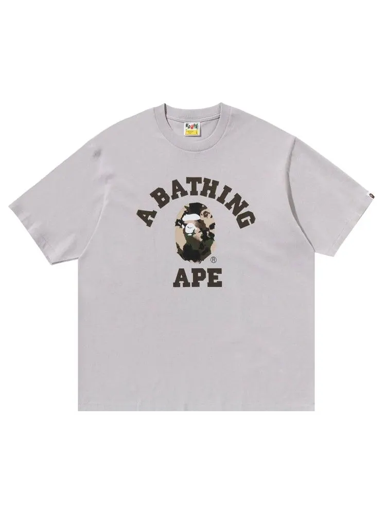 Футболка BAPE Map Camo College Relaxed Fit Tee — изображение 1 из 1, серый