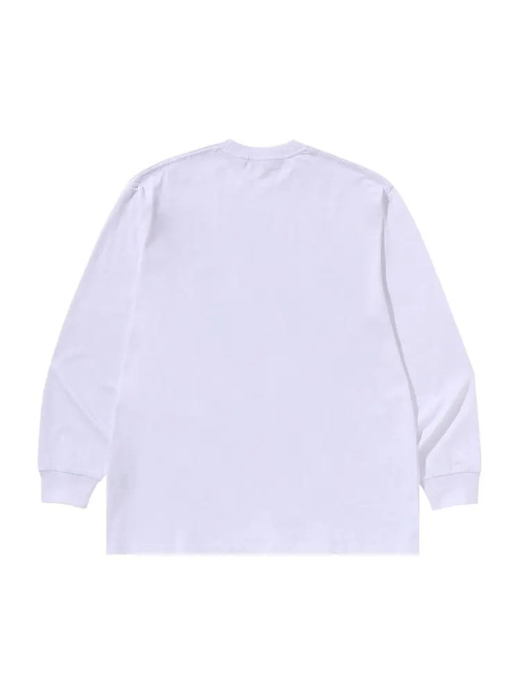 Футболка BAPE College Relaxed Fit Long-Sleeve Tee — изображение 2 из 3, белый