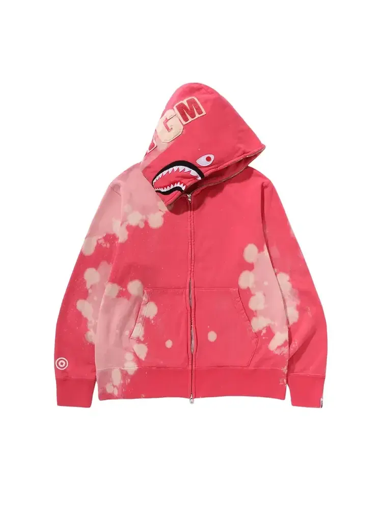 Худи на молнии BAPE Hand Dye Shark — изображение 1 из 2, красный
