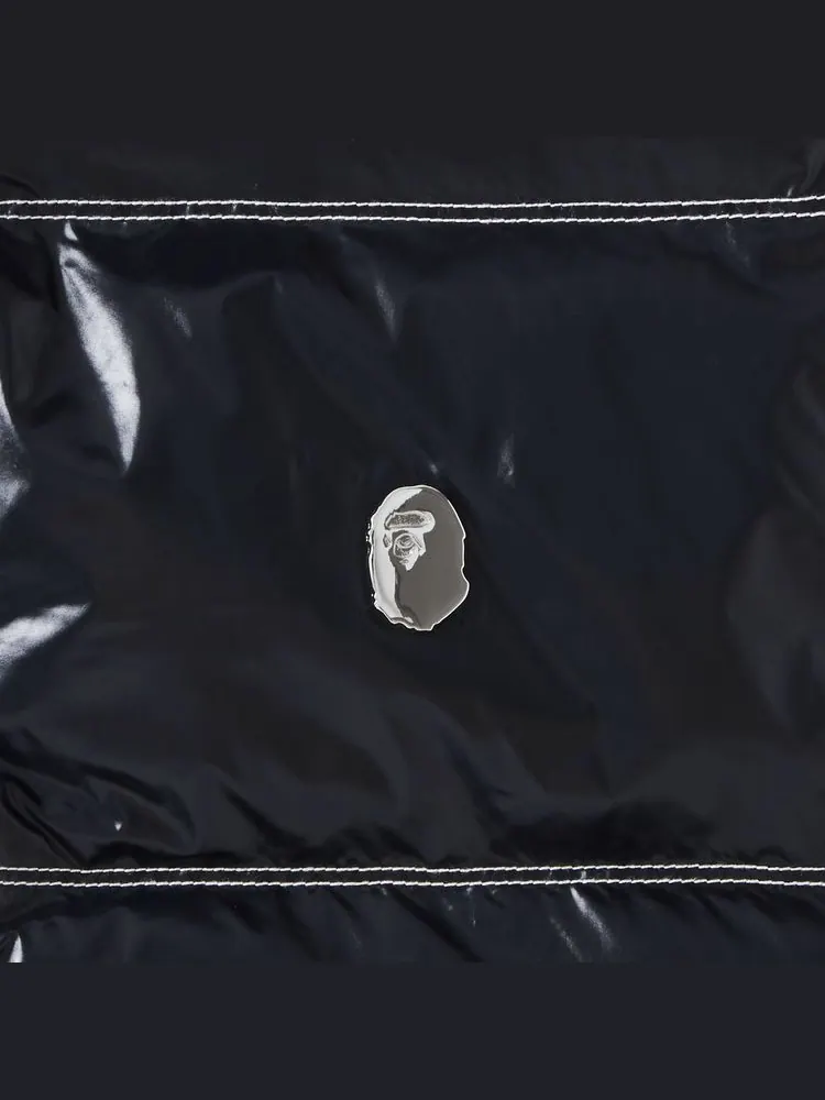 Эксклюзивная модель GOAT BAPE с нейлоновой нашивкой, свободный крой, утепленная жилетка — изображение 3 из 3, черный