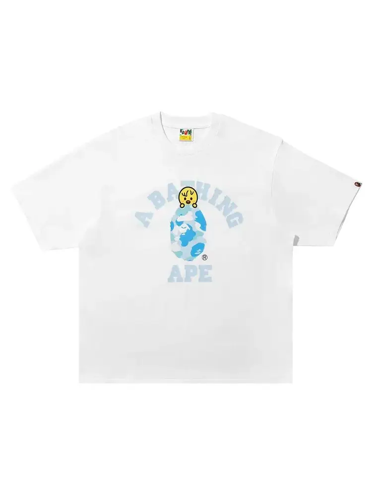 Футболка BAPE x Stray Kids Bbokari College Tee — изображение 1 из 1, белый