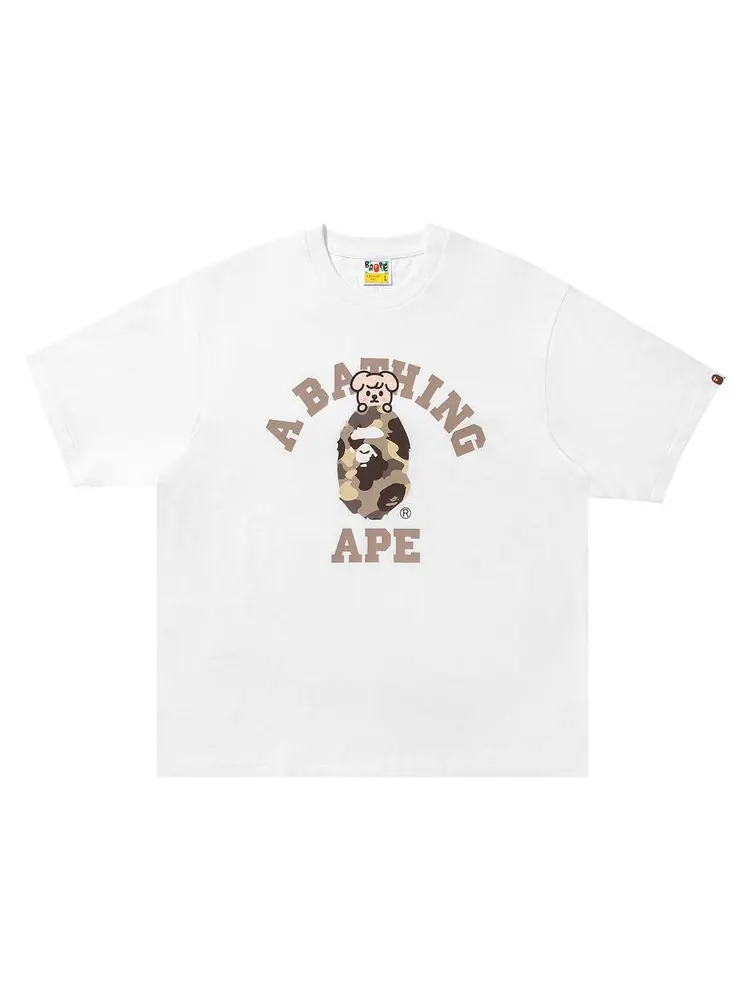 Футболка BAPE x Stray Kids PuppyM College Tee — изображение 1 из 1, белый