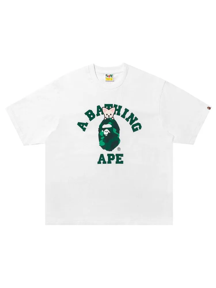 Футболка колледжа BAPE x Stray Kids Foxi.NY — изображение 1 из 1, белый