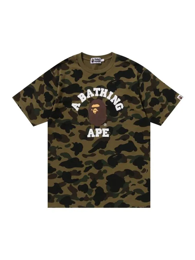 Футболка BAPE 1st Camo College Tee — изображение 1 из 2, зеленый