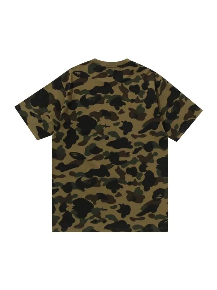 Футболка BAPE 1st Camo College Tee — изображение 2 из 2, зеленый