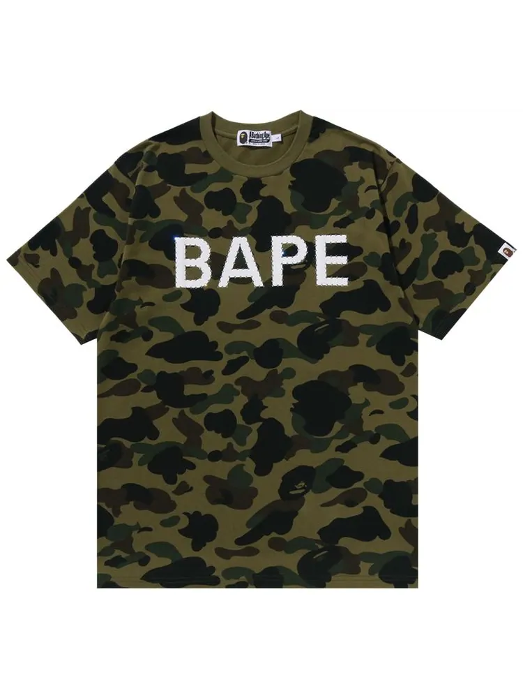 Футболка BAPE 1st Camo Bape Rhinestone Tee — изображение 1 из 2, зеленый