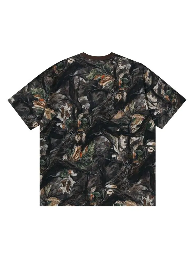Футболка BAPE Tree Edge Camo Ape Face Relaxed Fit Tee — изображение 2 из 3, коричневый