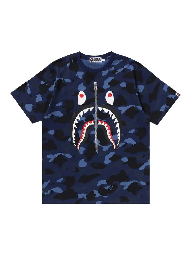 Футболка BAPE Color Camo Shark Tee 'Navy' — изображение 1 из 2, синий