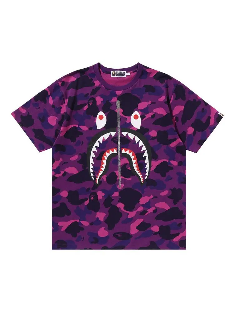 Футболка BAPE Color Camo Shark Tee 'Purple' — изображение 1 из 2, фиолетовый