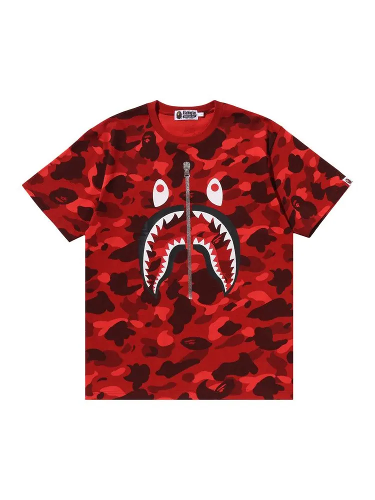 Футболка BAPE Color Camo Shark Tee 'Red' — изображение 1 из 2, красный