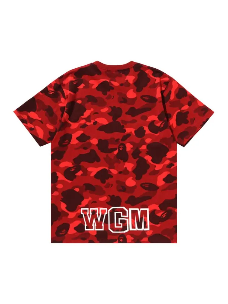 Футболка BAPE Color Camo Shark Tee 'Red' — изображение 2 из 2, красный