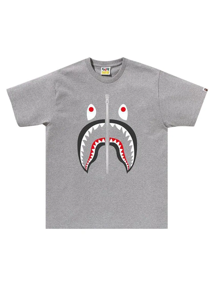 Футболка BAPE Shark Tee — изображение 1 из 1, серый