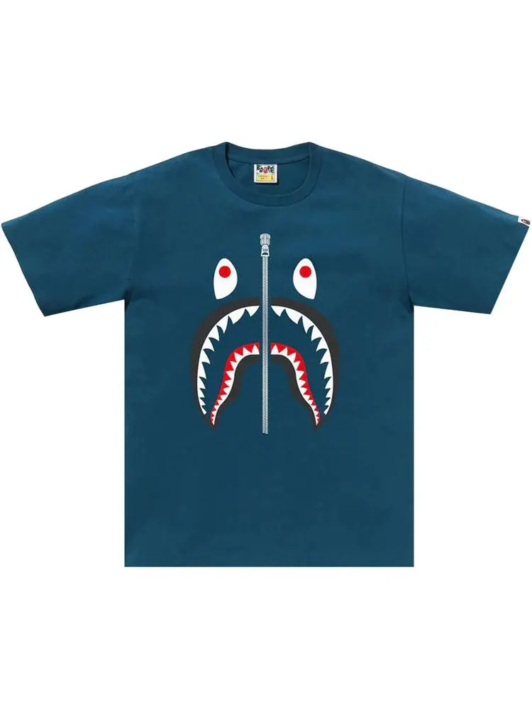 Футболка BAPE Shark Tee — изображение 1 из 1, темно-синий