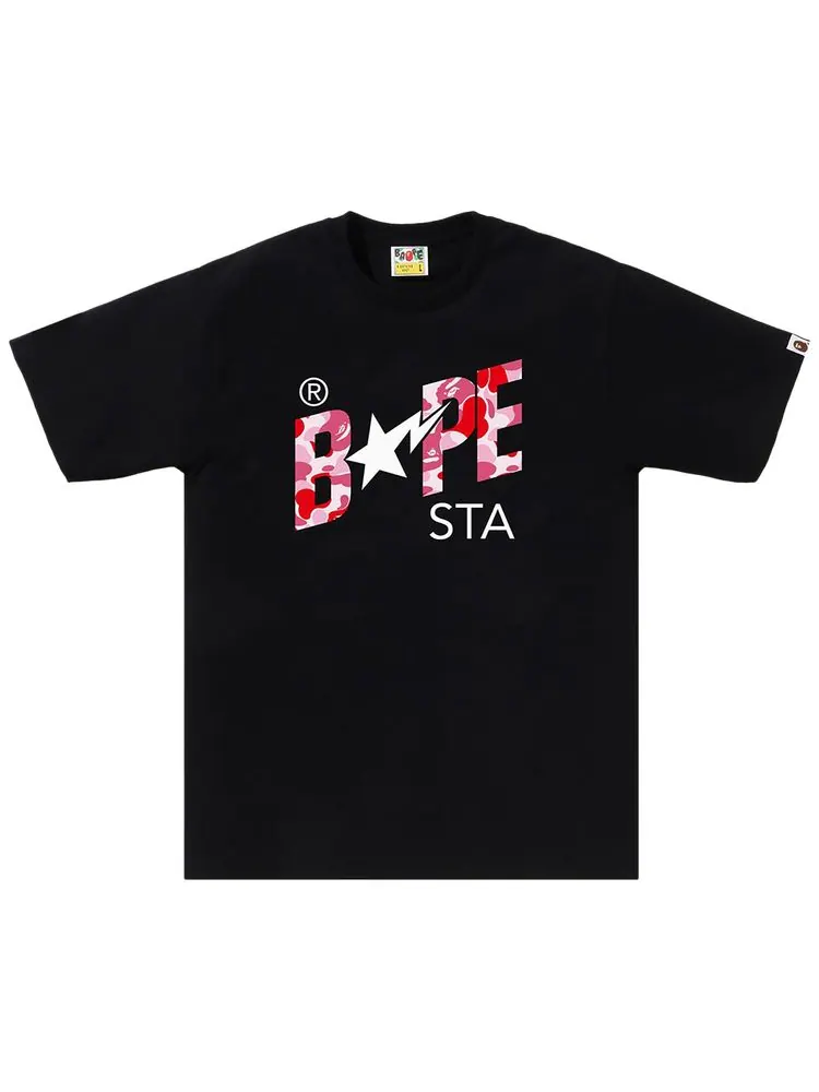 Футболка BAPE ABC Camo Sta Logo Tee — изображение 1 из 1, черный