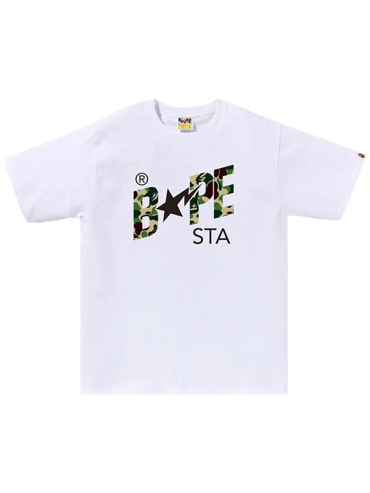 Футболка BAPE ABC Camo Sta Logo Tee — изображение 1 из 1, белый