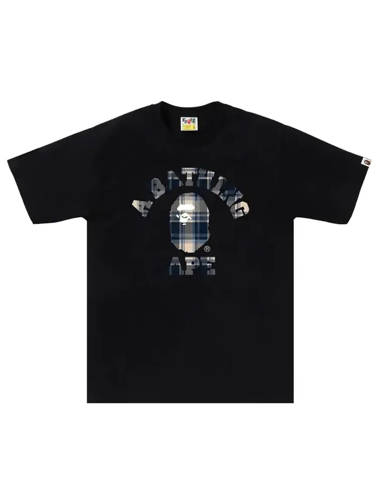 Футболка BAPE Check College Tee — изображение 1 из 1, черный