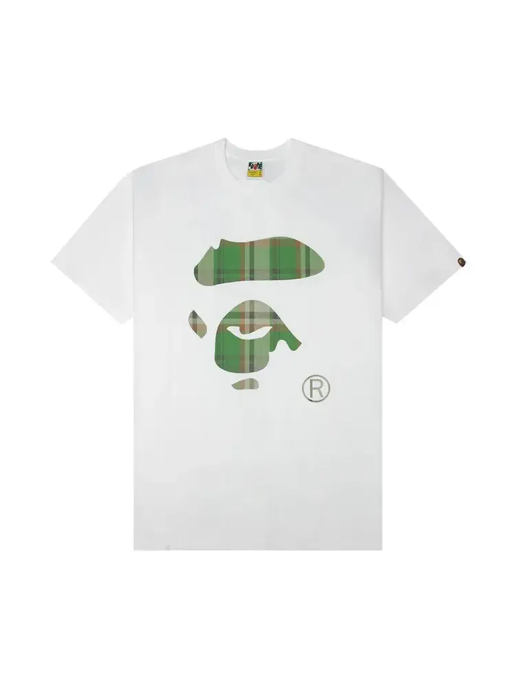 Футболка BAPE Check Ape Face Tee — изображение 1 из 2, белый