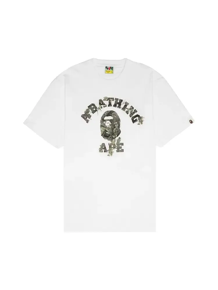 Футболка BAPE Tree Edge Camo College Tee — изображение 1 из 1, белый