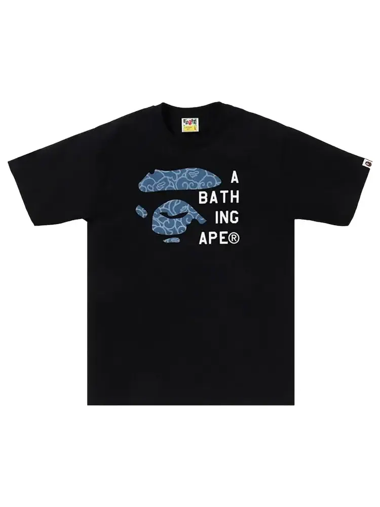 Футболка с японским камуфляжным рисунком BAPE — изображение 1 из 1, черный