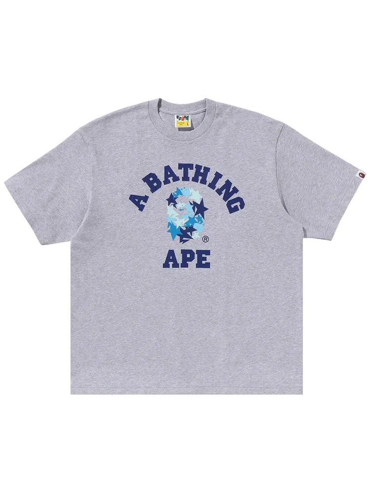 Футболка BAPE Sta College Relaxed Fit Tee — изображение 1 из 1, серый
