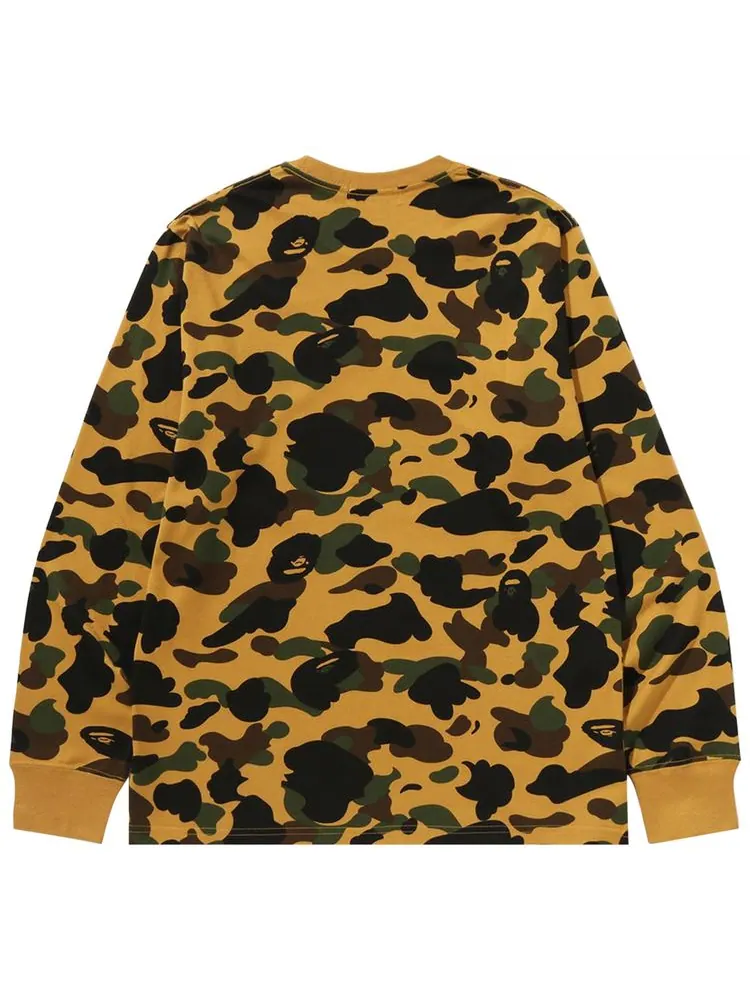 Футболка с длинными рукавами BAPE 1st Camo One Point — изображение 2 из 2, желтый