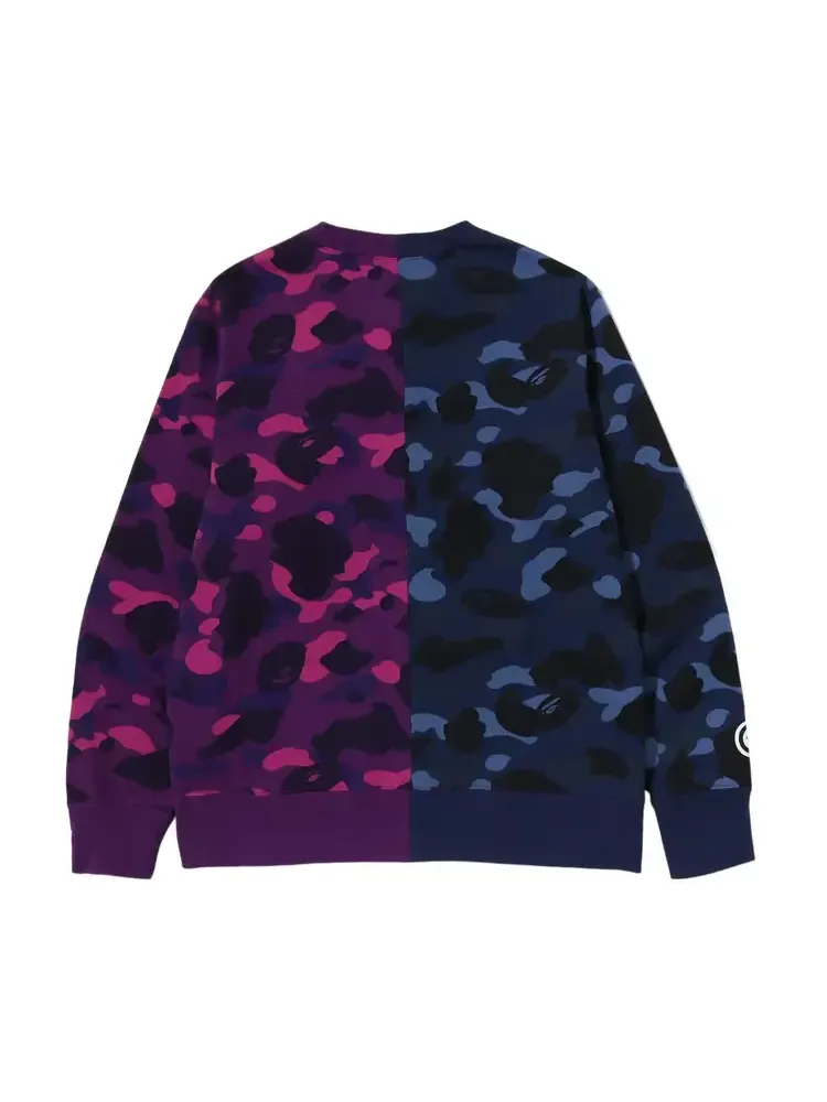 Свитшот BAPE Color Camo Tiger Shark Crewneck 'Navy' — изображение 2 из 2, синий