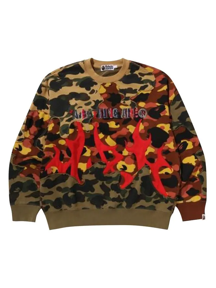 Толстовка BAPE 1st Camo Upcycled Relaxed Fit Crewneck Sweatshirt — изображение 1 из 1, мульти