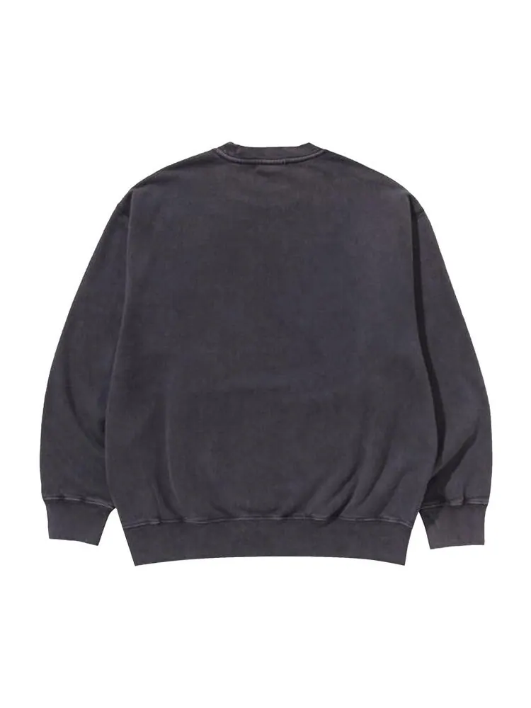 Толстовка BAPE Garment Dye College Relaxed Fit Crewneck Sweatshirt — изображение 2 из 2, темно-серый