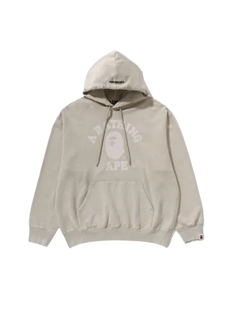 Худи BAPE Garment Dye College Pullover Hoodie — изображение 1 из 2, бежевый
