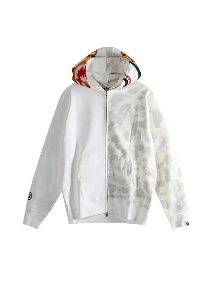 Худи BAPE City Camo Tiger Shark на молнии — изображение 1 из 2, белый