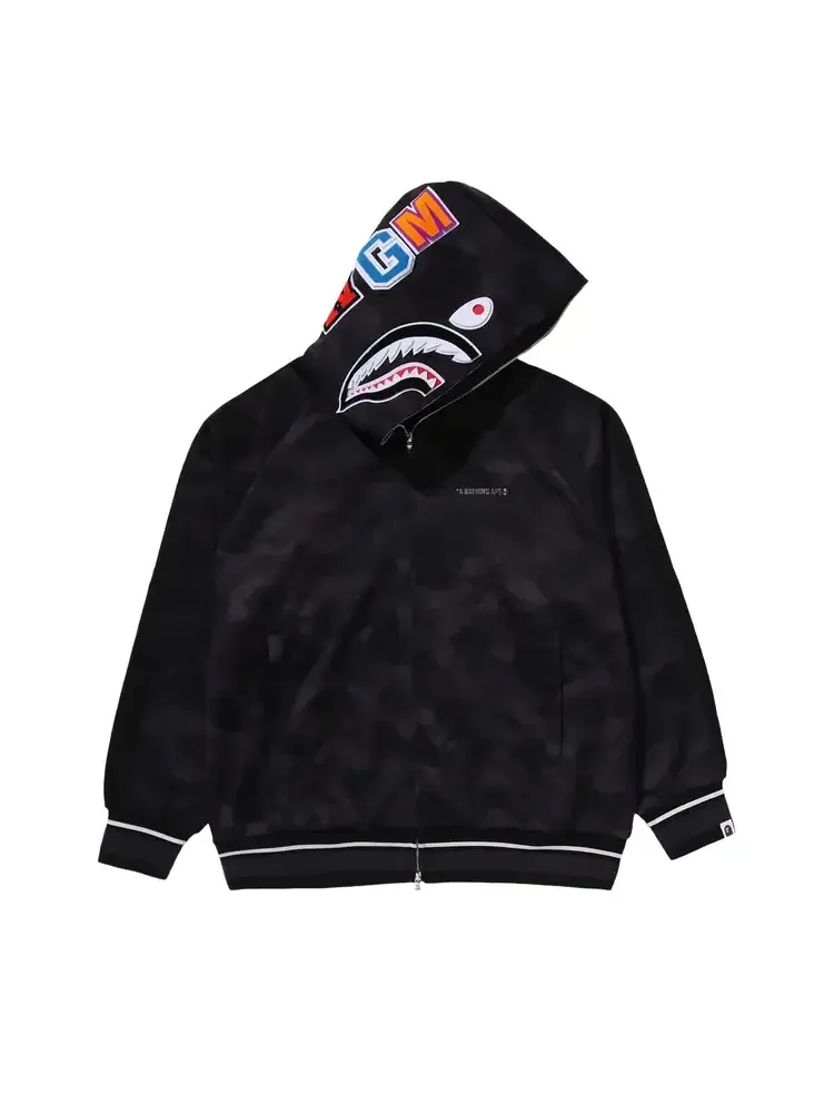 Спортивная куртка BAPE Color Camo Shark Relaxed Fit Hoodie Track Jacket — изображение 1 из 2, черный