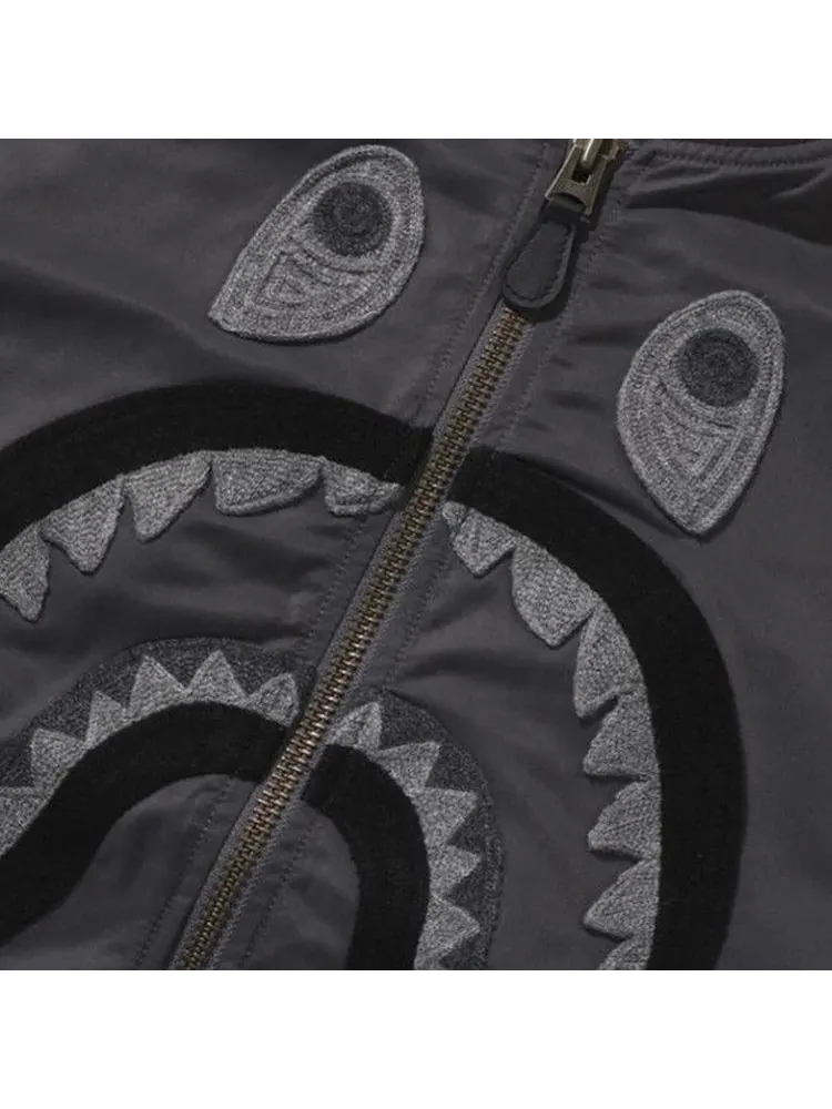 Куртка BAPE Tonal Shark MA-1 — изображение 3 из 3, темно-серый